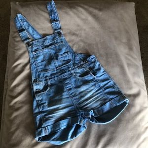 Free People Denim Overalls